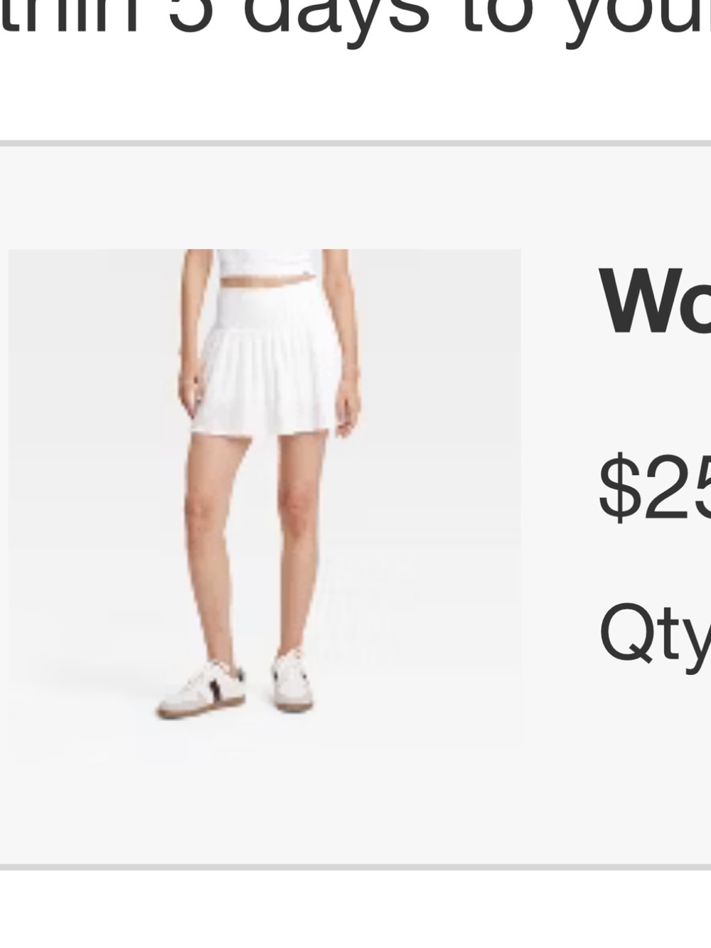 Women’s White Pleated Skirt Joy Lab
